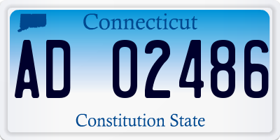 CT license plate AD02486