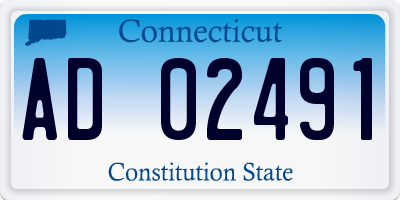 CT license plate AD02491