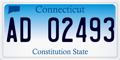 CT license plate AD02493