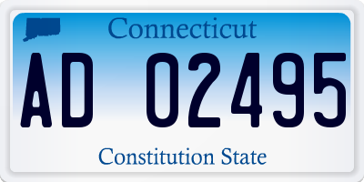 CT license plate AD02495