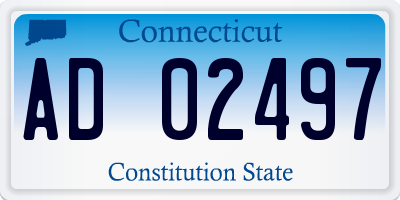 CT license plate AD02497