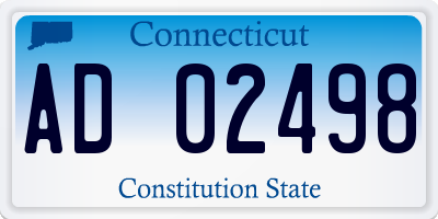 CT license plate AD02498