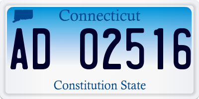 CT license plate AD02516