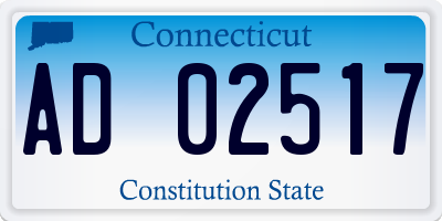 CT license plate AD02517