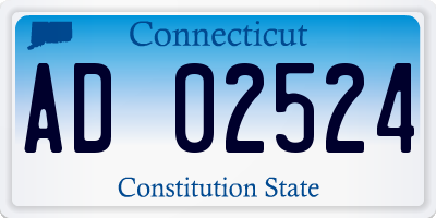CT license plate AD02524