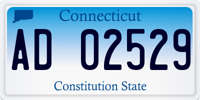CT license plate AD02529