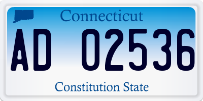 CT license plate AD02536