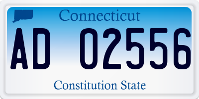 CT license plate AD02556
