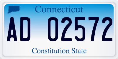 CT license plate AD02572