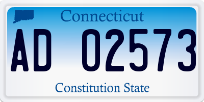 CT license plate AD02573