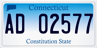 CT license plate AD02577