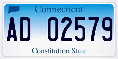 CT license plate AD02579