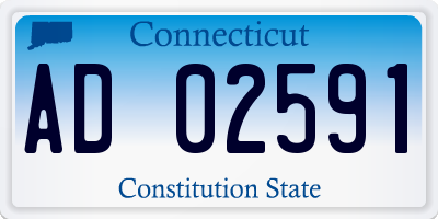 CT license plate AD02591