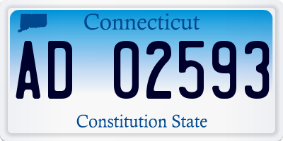 CT license plate AD02593