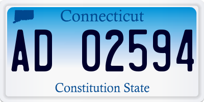 CT license plate AD02594