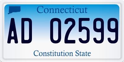 CT license plate AD02599