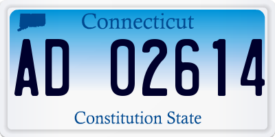 CT license plate AD02614