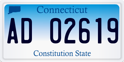 CT license plate AD02619