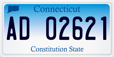 CT license plate AD02621