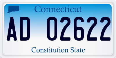 CT license plate AD02622