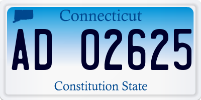 CT license plate AD02625