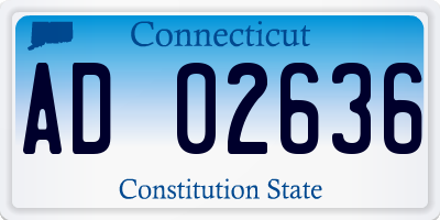 CT license plate AD02636