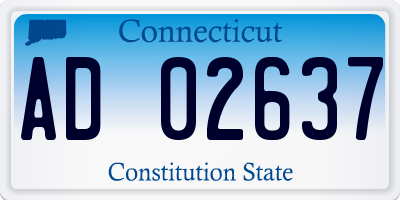 CT license plate AD02637
