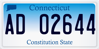 CT license plate AD02644