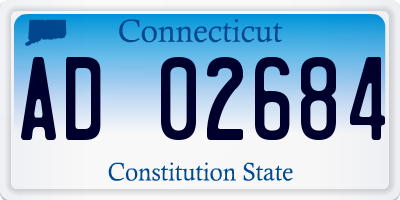 CT license plate AD02684