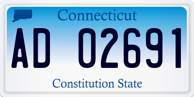 CT license plate AD02691