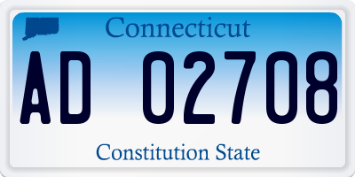 CT license plate AD02708