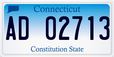 CT license plate AD02713