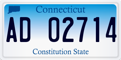 CT license plate AD02714