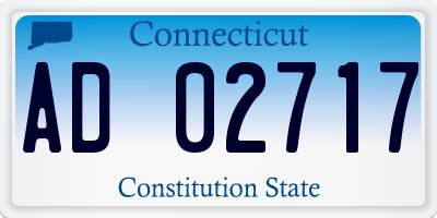CT license plate AD02717