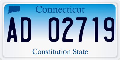 CT license plate AD02719