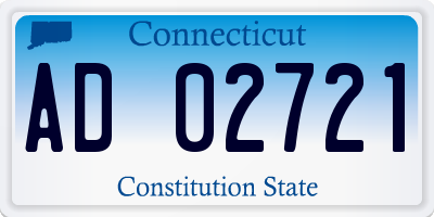 CT license plate AD02721