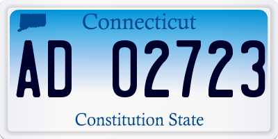 CT license plate AD02723