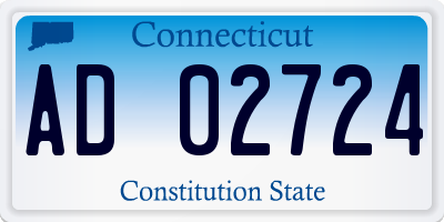 CT license plate AD02724