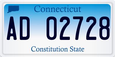 CT license plate AD02728