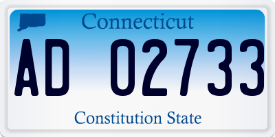 CT license plate AD02733