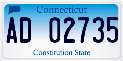 CT license plate AD02735