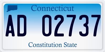 CT license plate AD02737