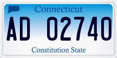 CT license plate AD02740