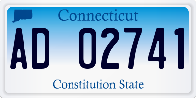 CT license plate AD02741