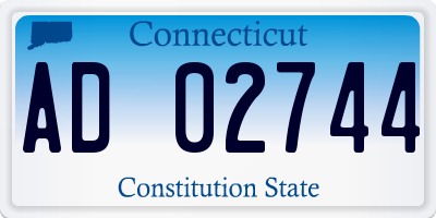 CT license plate AD02744