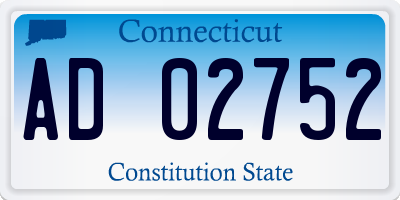 CT license plate AD02752