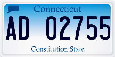 CT license plate AD02755