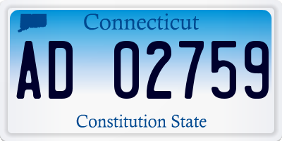 CT license plate AD02759