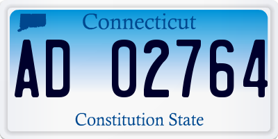 CT license plate AD02764