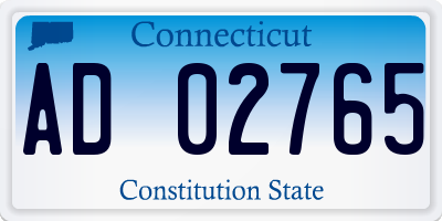 CT license plate AD02765
